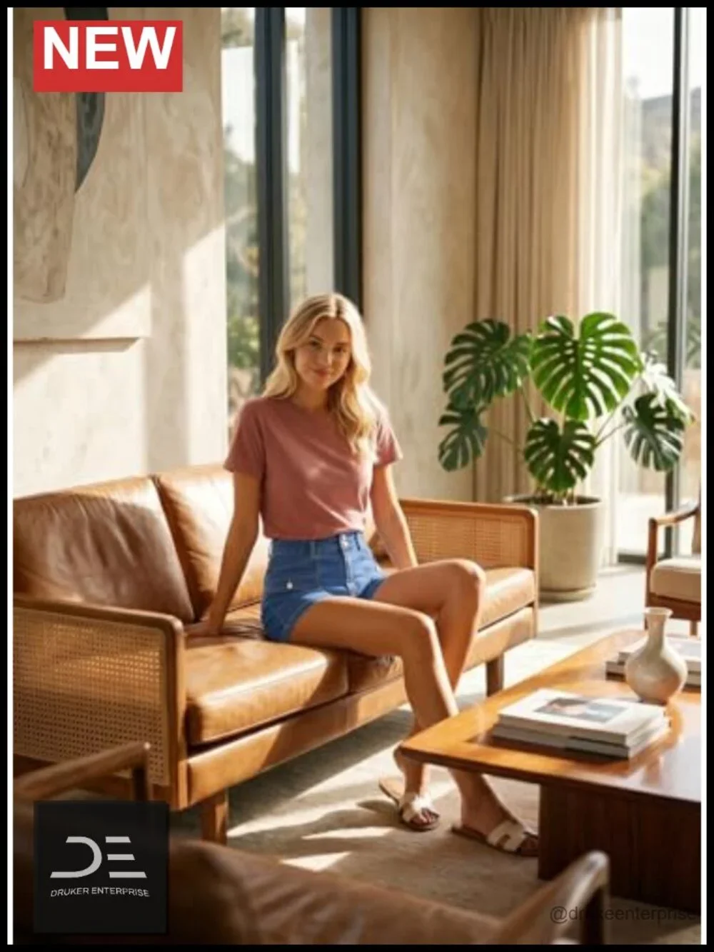 High Waisted Stretchy Denim Shorts with Double Button Fly, Casual